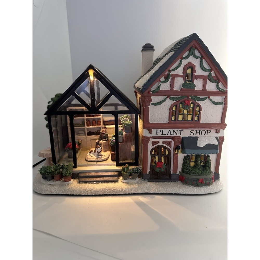 St. Nicholas Square Christmas Village‎ Plant Shop Lighted Building 2020 Tested